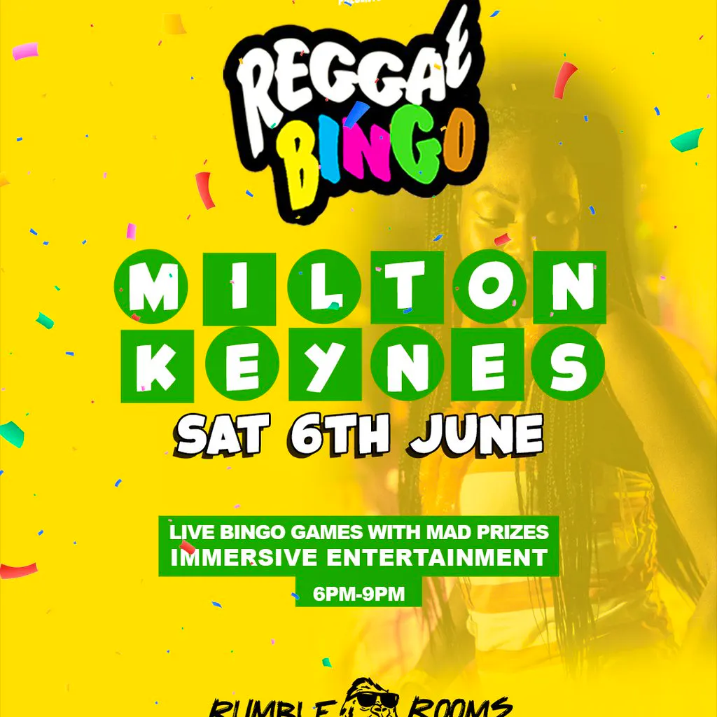 Reggae Bingo - Milton Keynes - Sat 6th June at Rumble Rooms