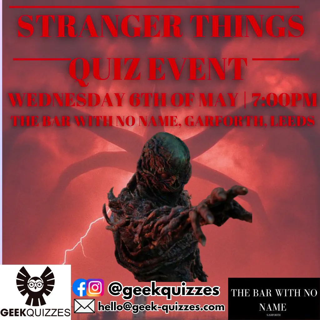 Stranger Things Quiz Event at The Bar With No Name