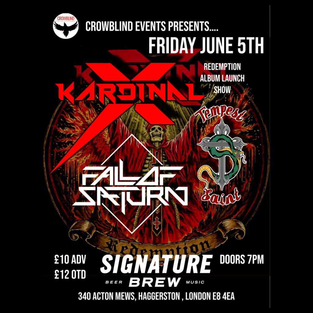 Kardinal X - Tempest Saint - Fall of Saturn at Signature Brew Haggerston