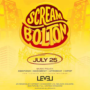 Scream Bolton - Sat 25th July 2026