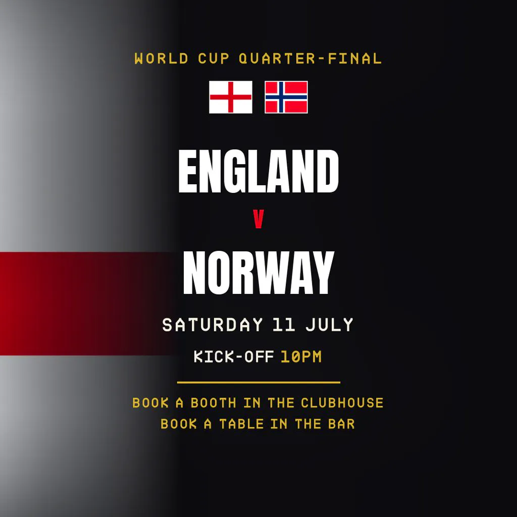 England v Norway | World Cup Quarter-Final Live at Joshua Brooks at Joshua Brooks