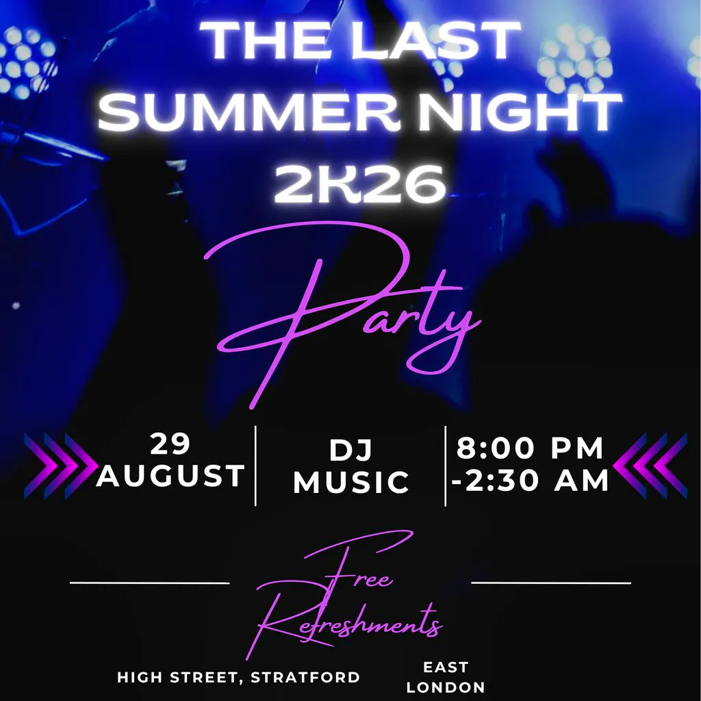 The Last Summer Night 2026 at Roof Top And Indoor Party At High Street (East London)