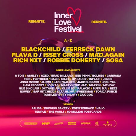 Puzzle x Inner Love Festival at Various Bournemouth Venues