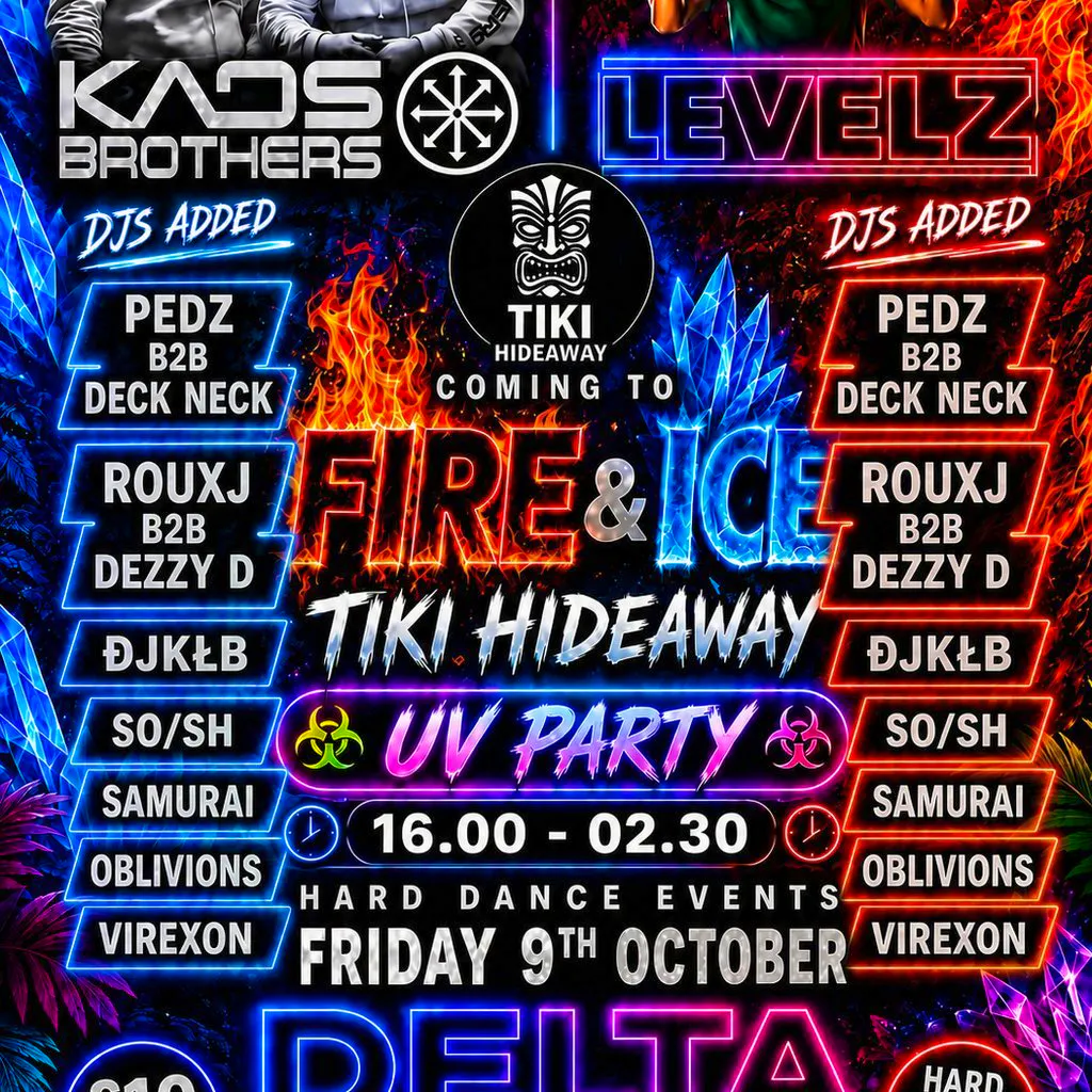 DELTA Hardstyle UV PARTY at Fire And Ice
