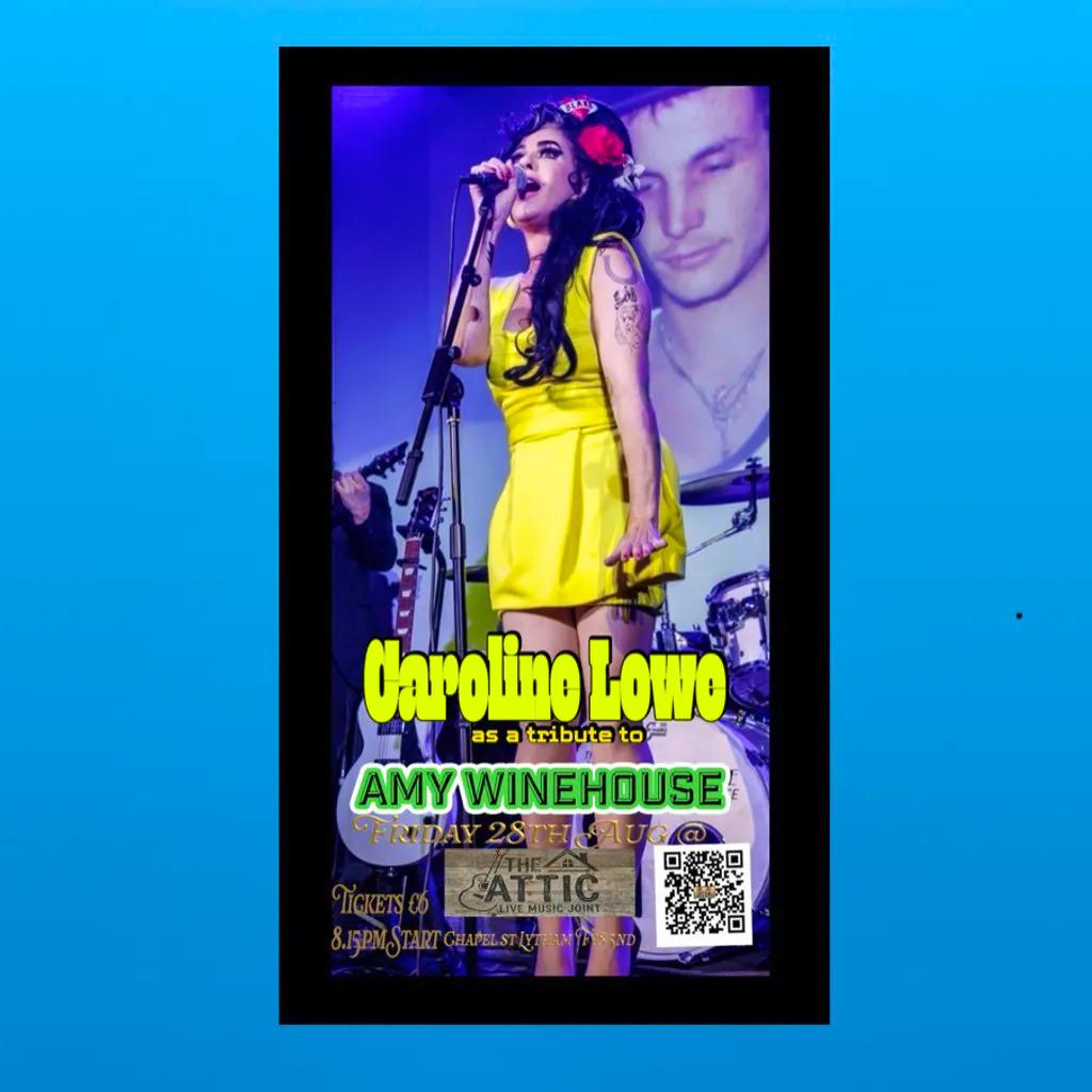 Caroline Lowe as Amy Winehouse at The Attic Live Music Joint
