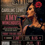 Caroline Lowe as Amy Winehouse at The Attic Live Music Joint