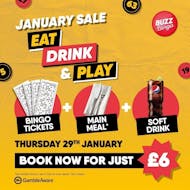 Eat, Drink & Play - Buzz Bingo Castleford Town (29/01/26) at Buzz Bingo Castleford