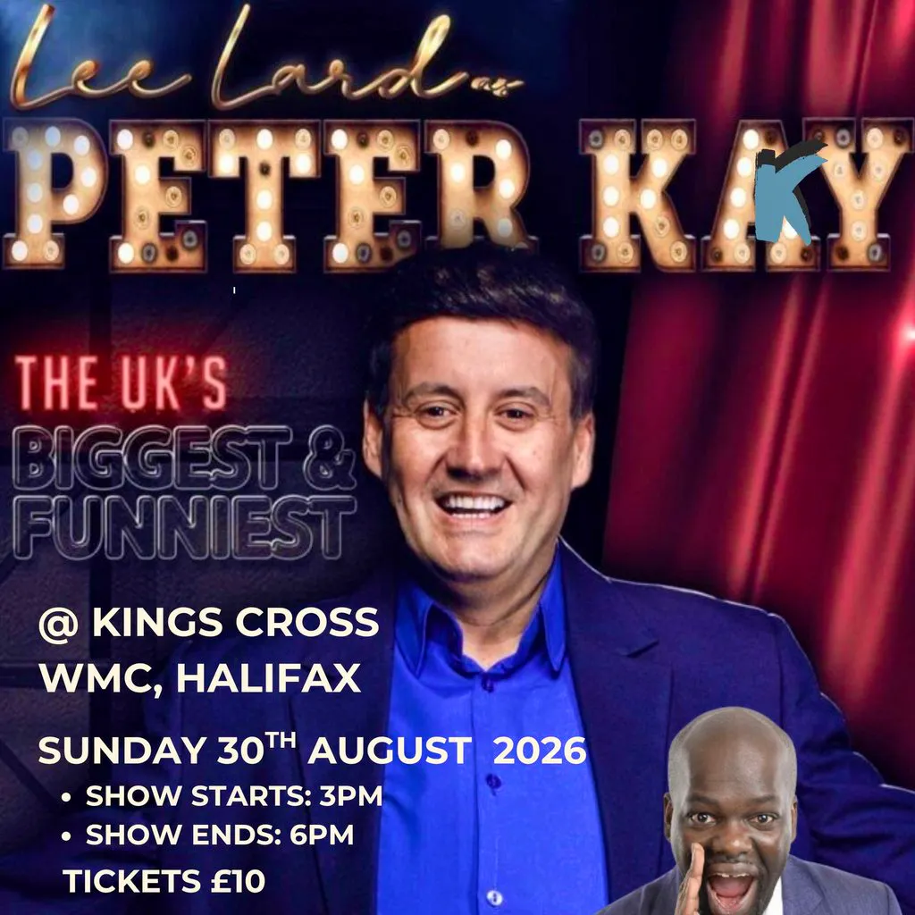 PETER KAY @ KINGS CROSS WMC, Sunday 30th August 2026 at Kings Cross Working Mens Club