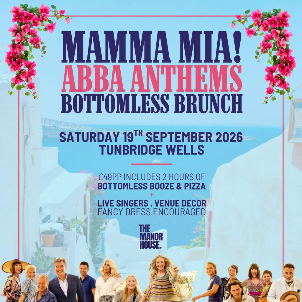 Mamma Mia! ABBA Anthems Bottomless Brunch at The Manor House Tunbridge Wells