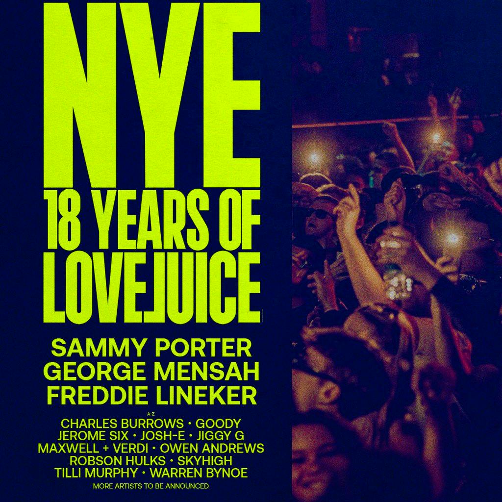 LoveJuice New Years Eve - Sugar Hut Essex at Sugar Hut