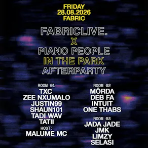 FABRICLIVE: Piano People Afterparty