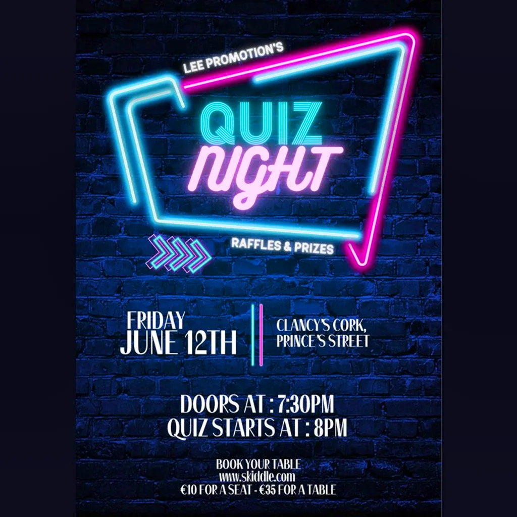 Quiz Night at Clancy's Cork, Prince's Street