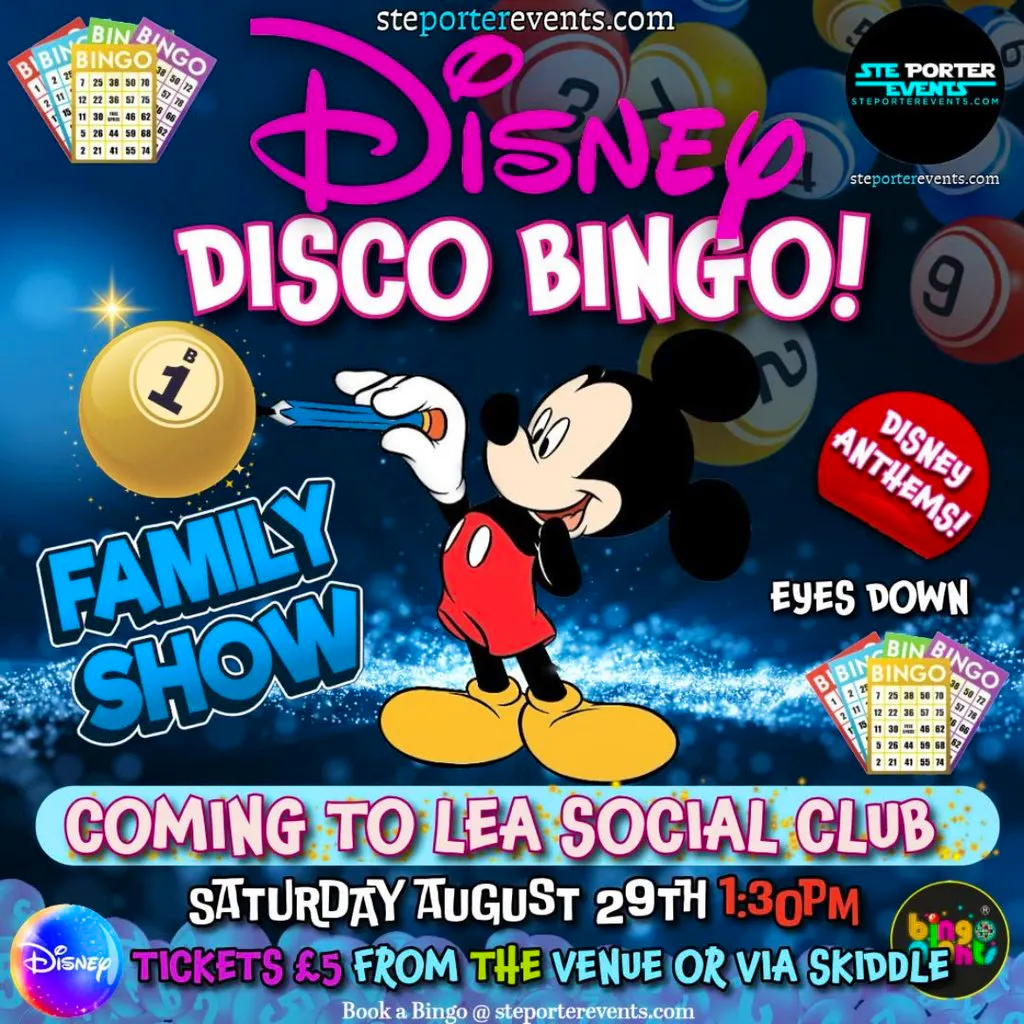 Disney Family Disco Bingo at Lea Social Club
