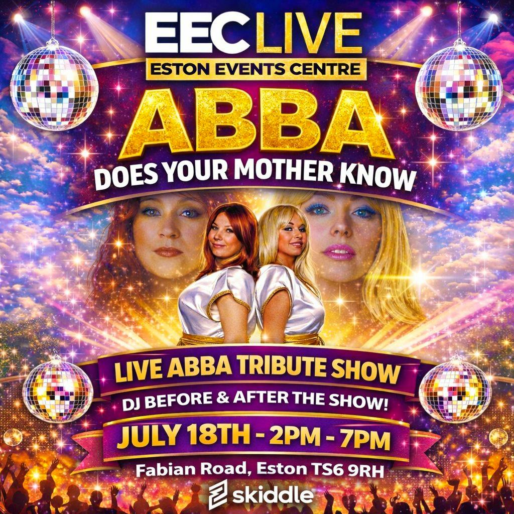 ABBA Does your mother know Tribute Daytime Disco at Eston Events Centre