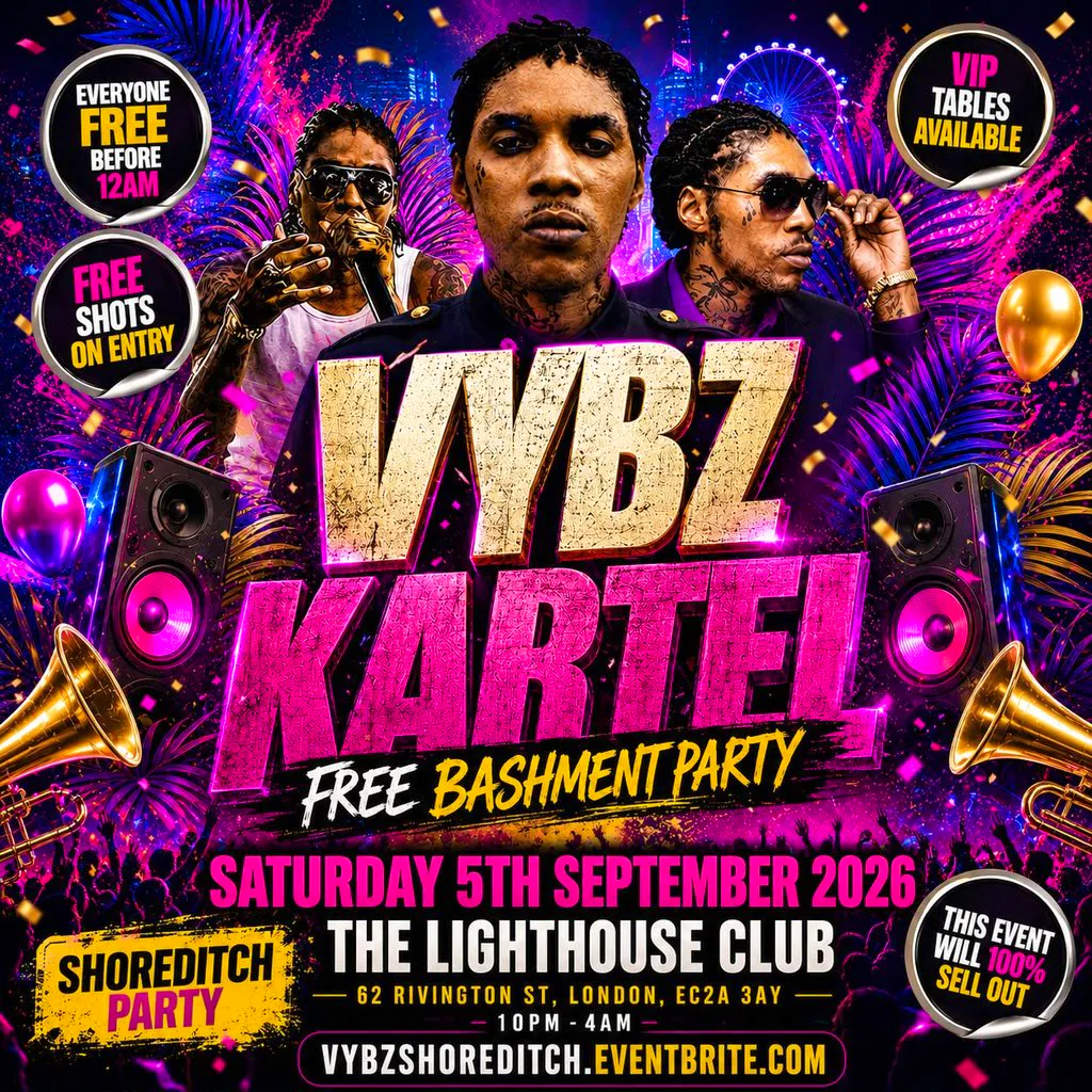 Vybz Kartel - Free Bashment Party - Everyone Free Before 12AM at The Lighthouse Bar And Club