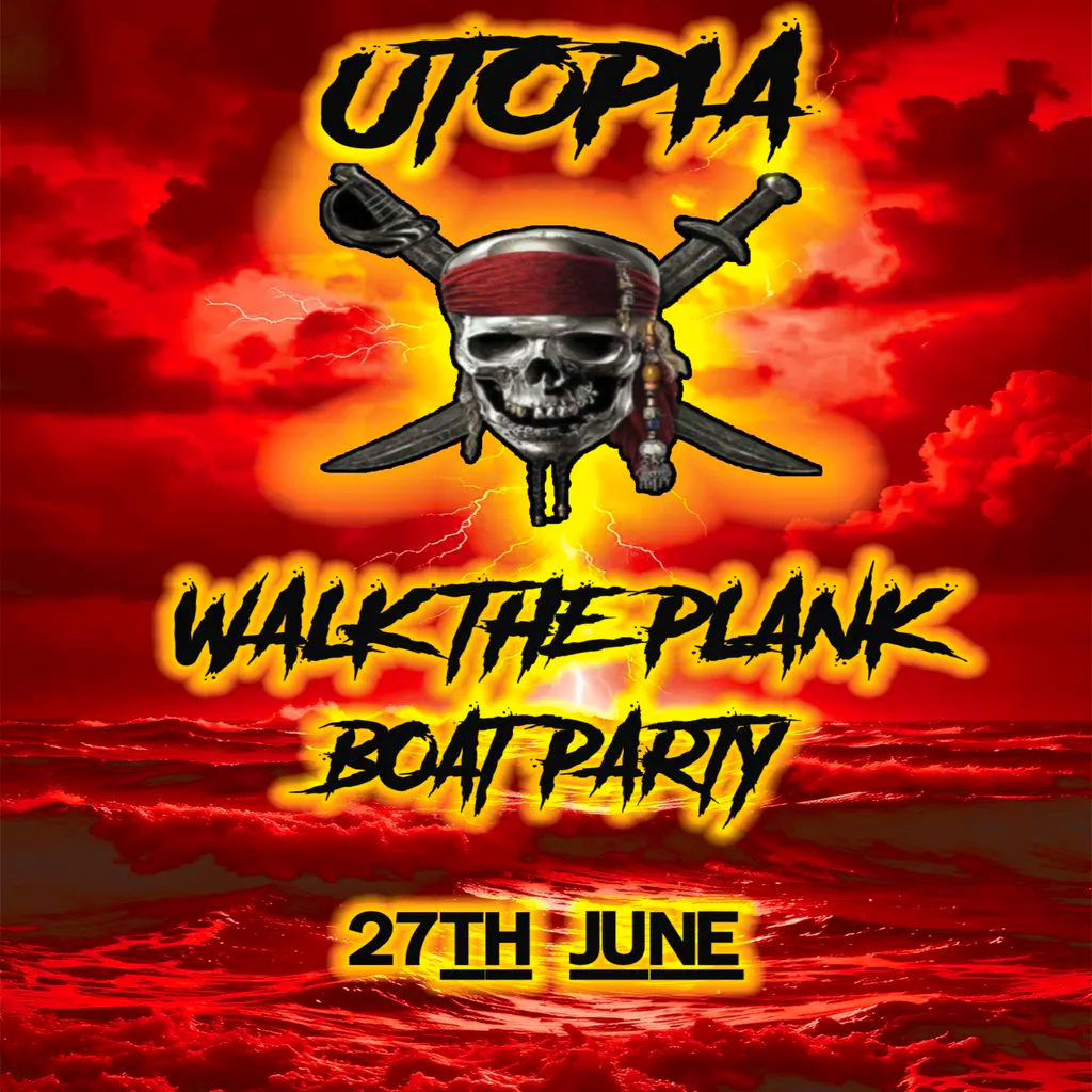 Utopia Walk The Plank Pirate Boat Paty at Departure Point D Princess Pier