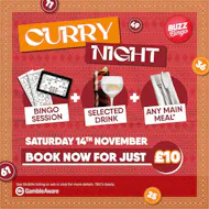 Curry Night 14/11 - Buzz Bingo Tooting at Buzz Bingo Tooting