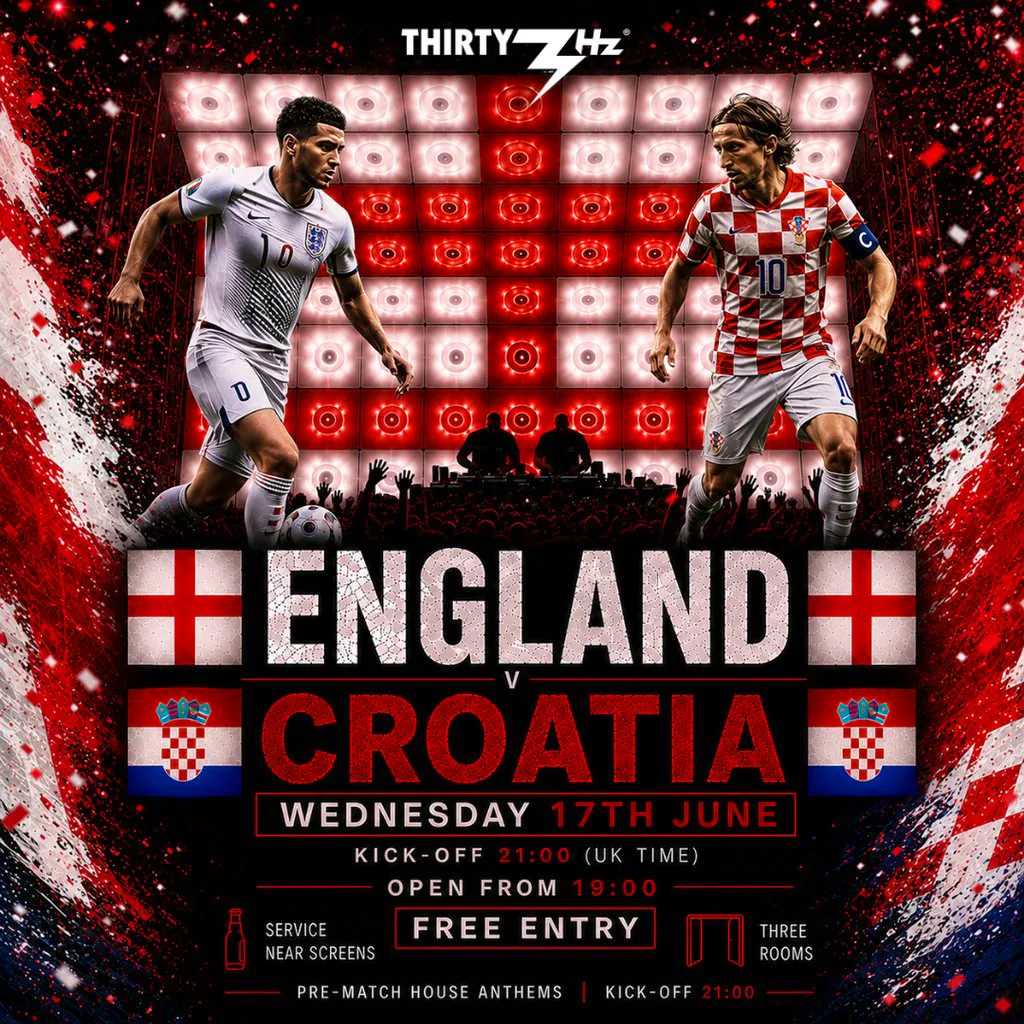 England v Croatia at Thirty3Hz