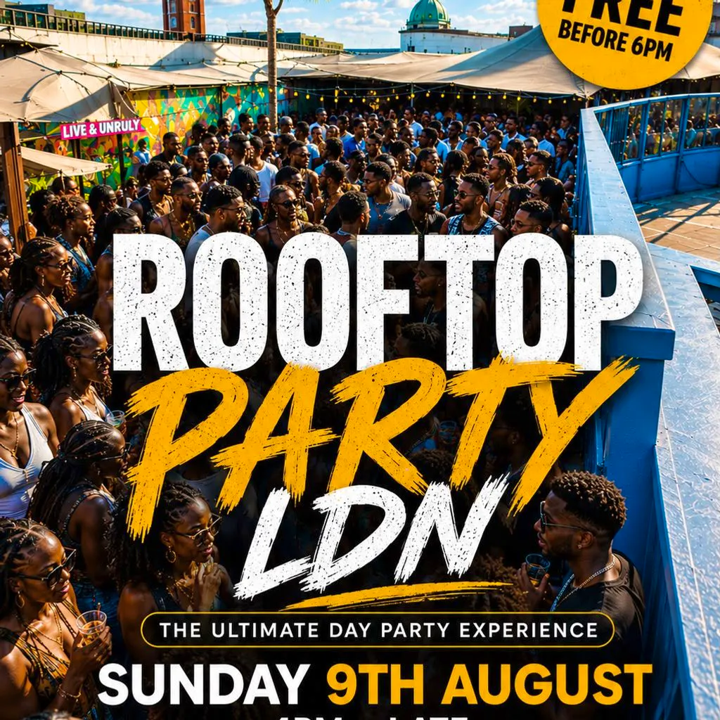 Rooftop Party LDN - The Ultimate Day Party Experience - Eveyone at Brixton Storeys