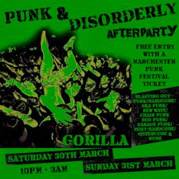 Punk & Disorderly - MPF Afterparties Tickets | Gorilla Manchester  | Sat 30th March 2024 Lineup