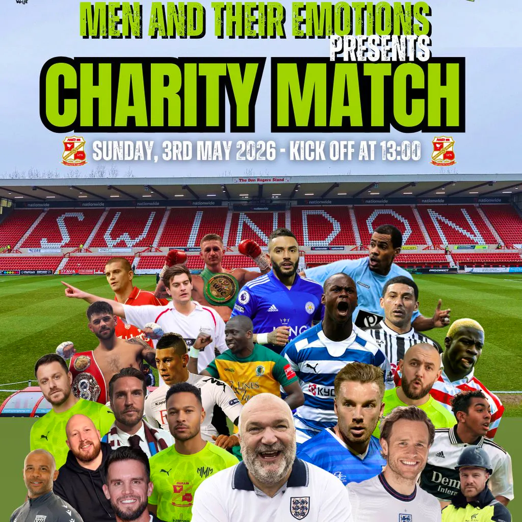 Celebrity Charity football match at The County Ground Swindon In Swindon