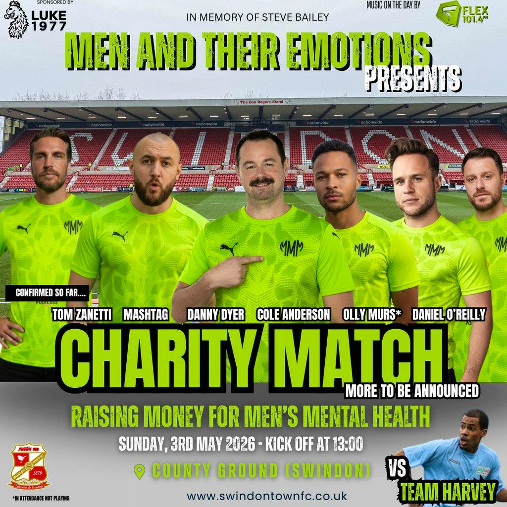 Celebrity Charity football match at The County Ground Swindon In Swindon