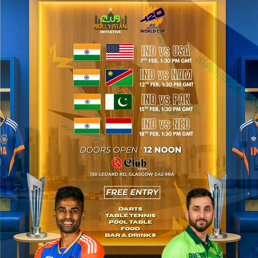 T20 World Cup 2026 Screening at Q Club