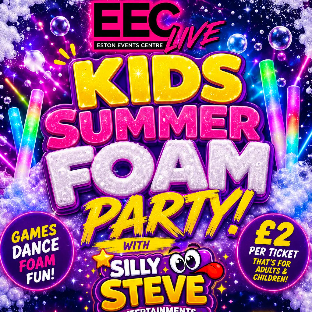 Kids Foam Party with Silly Steve at Eston Events Centre