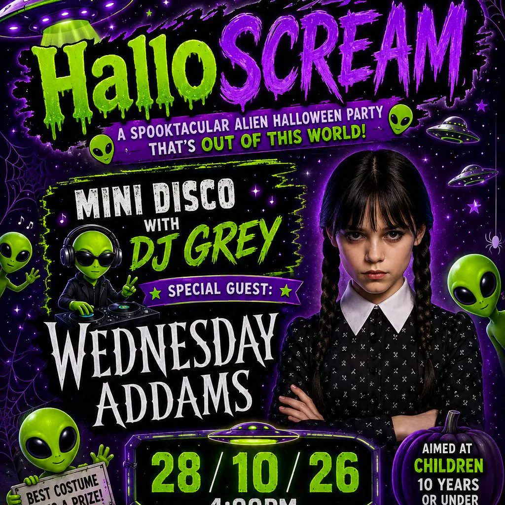 Mini Disco Ft Wednesday Adams at The Loft Cleckheaton 
