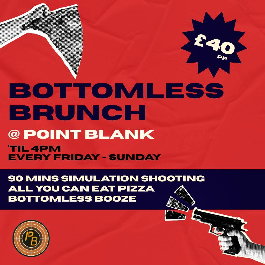 Bottomless Brunch @ Point Blank Shooting Leeds at Point Blank Leeds
