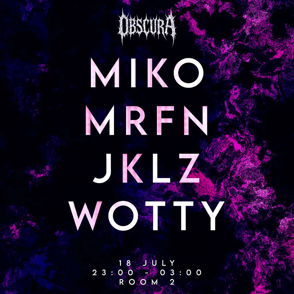 OBSCURA AGENCY NIGHT (free event) at Room 2