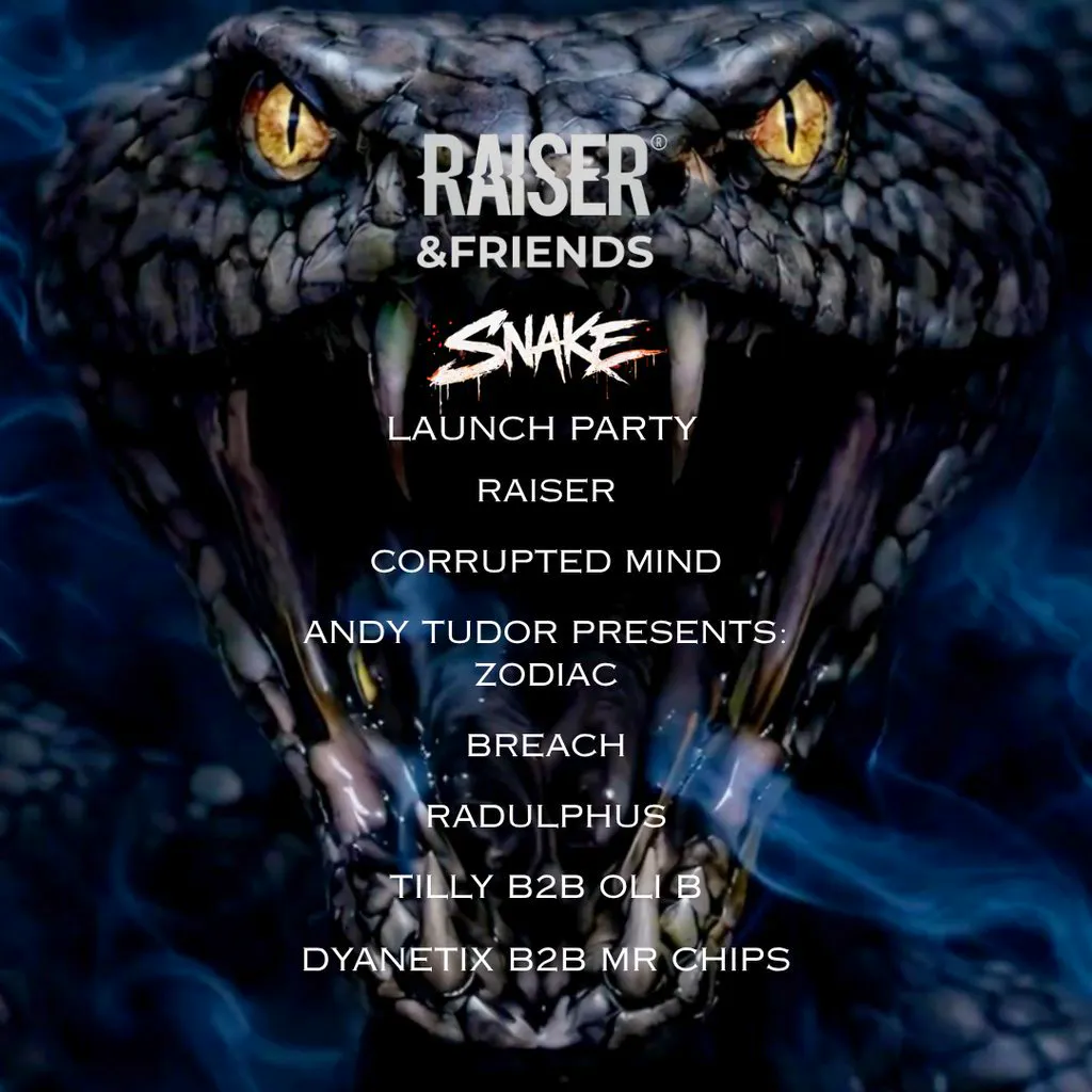 Raiser & Friends Snake + Andy Tudor Presents: ZODIAC Launch at Rolling Stock The Bunker