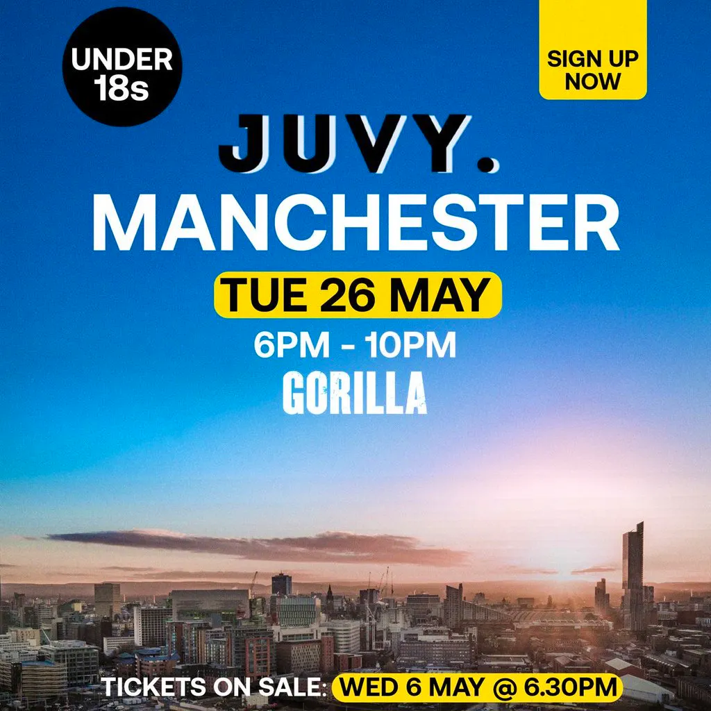 JUVY Under 18S May Tour - Tuesday 26th May - MANCHESTER at Gorilla Bar