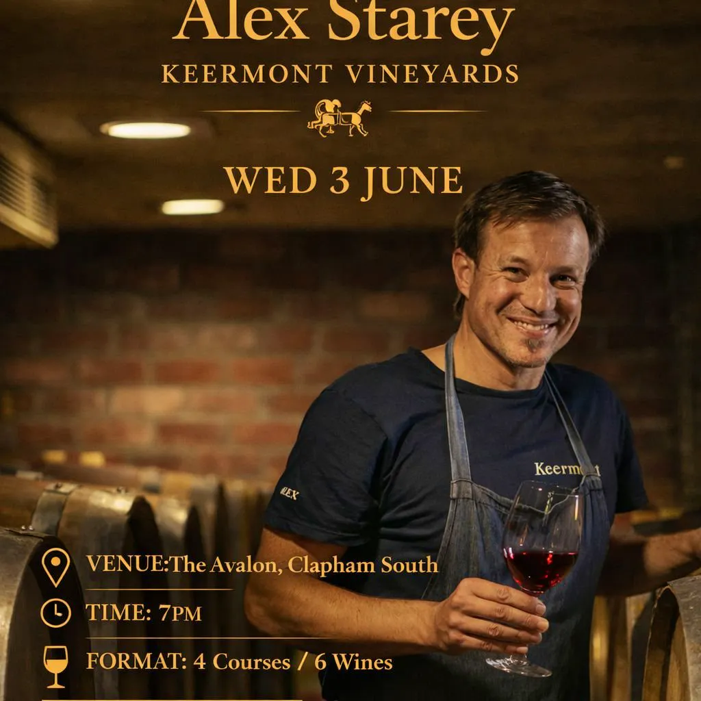 Winemaker's Dinner with Alex Starey - Keermont Vineyards at The Avalon, Clapham South
