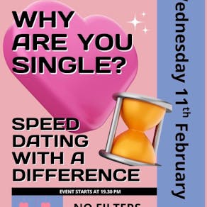 Why are you Single (25-40) Speed dating with a twist.