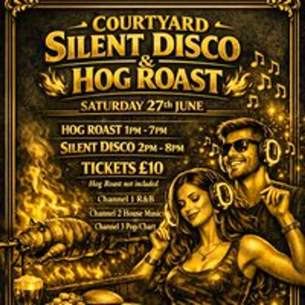 The CourtYard Silent Disco & HogRoast at The Vault Bar Brighouse