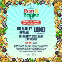 Rum & Reggae Festival: Binks Yard Nottingham Tickets | Binks Yard Nottingham  | Sat 22nd June 2024 Lineup
