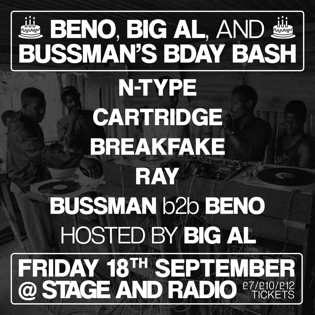 Bussdown presents - N-Type, Cartridge, Breakfake + more at Stage And Radio Basement