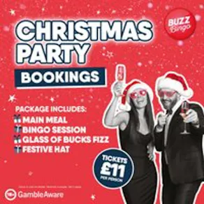 Christmas Party Bookings - Buzz Bingo Medway