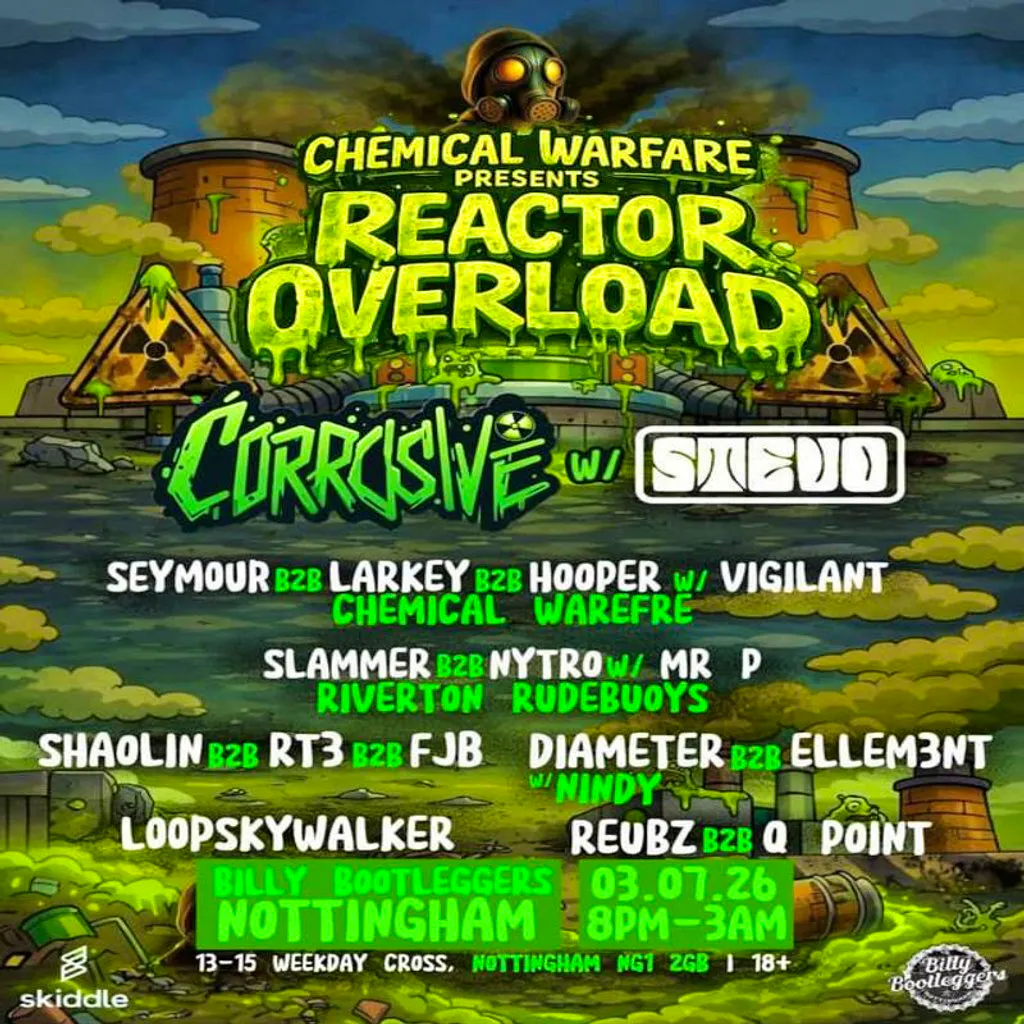 ChemicalWarfare Presents: Reactor Overload at Billybootleggers Nottingham