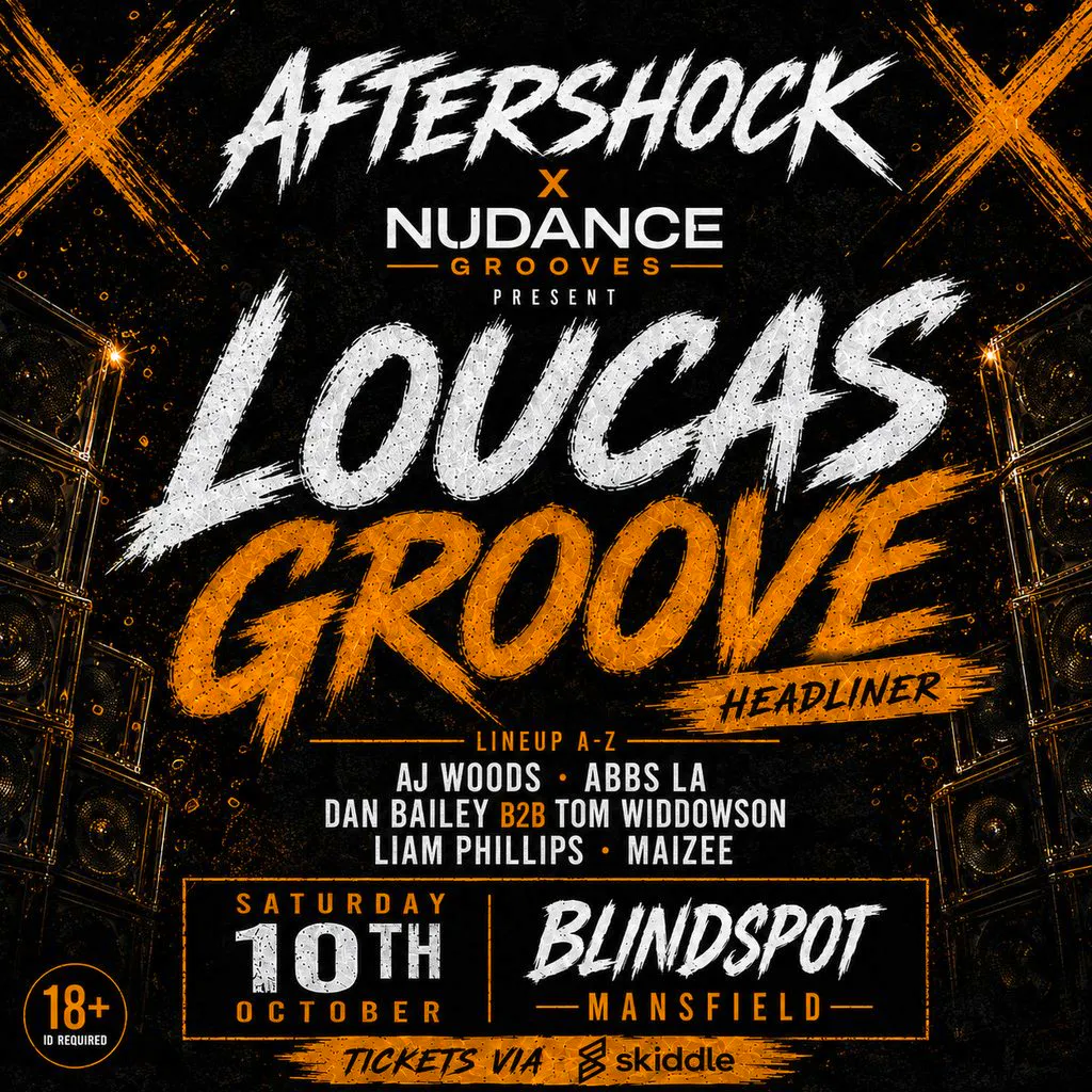 Aftershockevents x Nudance Grooves: Loucas Groove Mansfield at Blindspot Mansfield