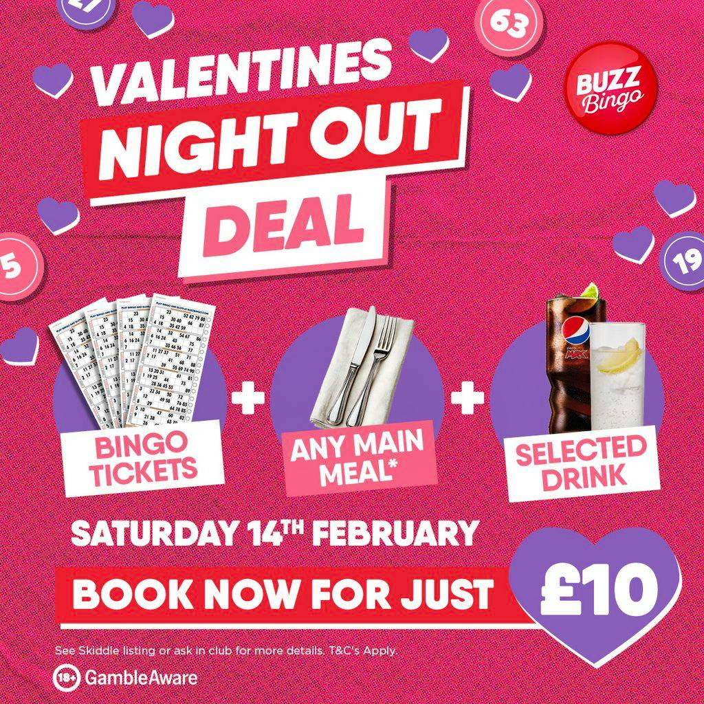 Valentines Day Deal - Buzz Bingo Edinburgh at Buzz Bingo Edinburgh
