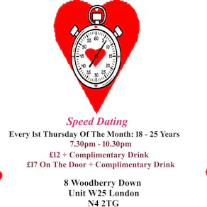 Speed Dating 18 - 25 years Thursdays