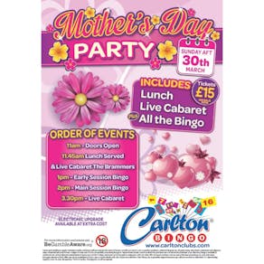 Mothers Day Party Sunday Afternoon 30th March 2025