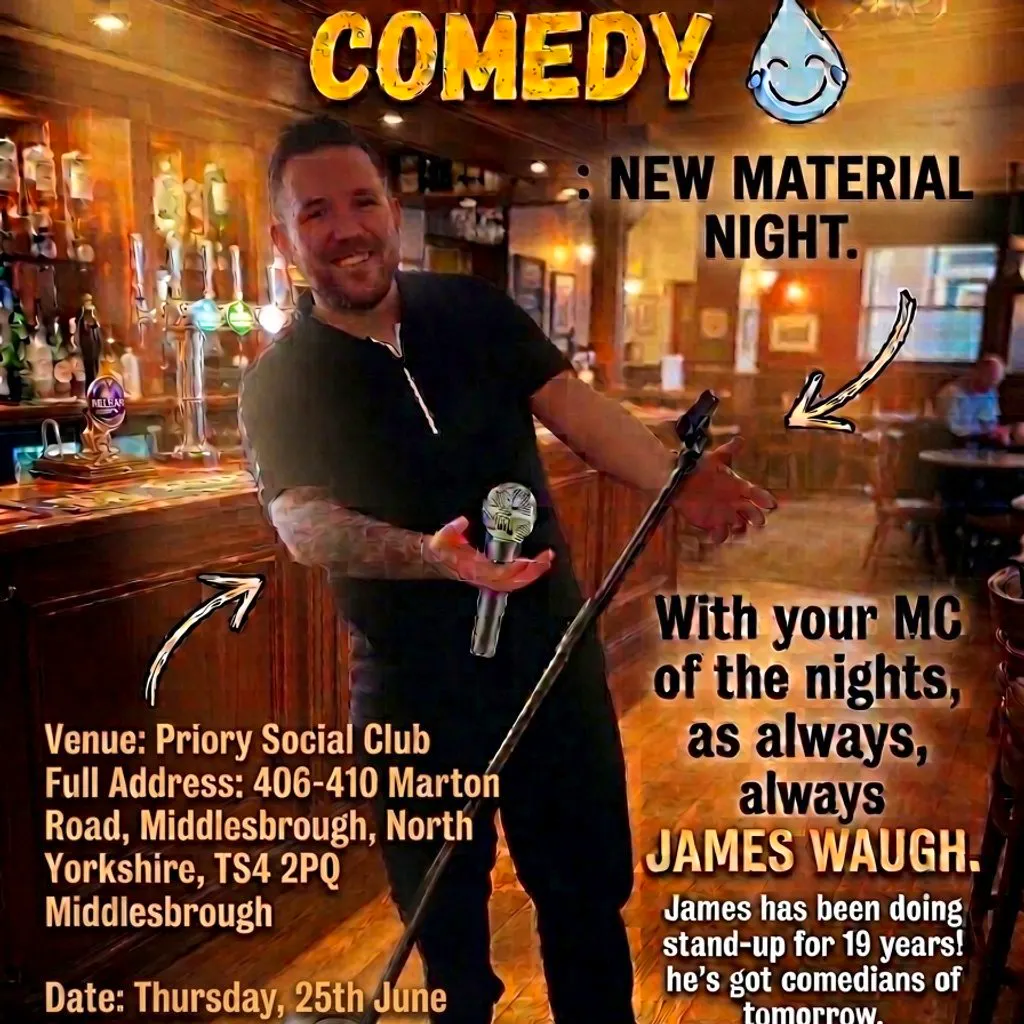 Crying out loud new material night 25th june at Priory Social Club Middlesbrough