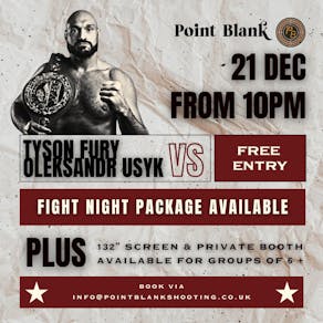 Fury v Usyk Fight Night @ Point Blank Newcastle