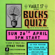Bucks Quiz - FREE at Vault 17