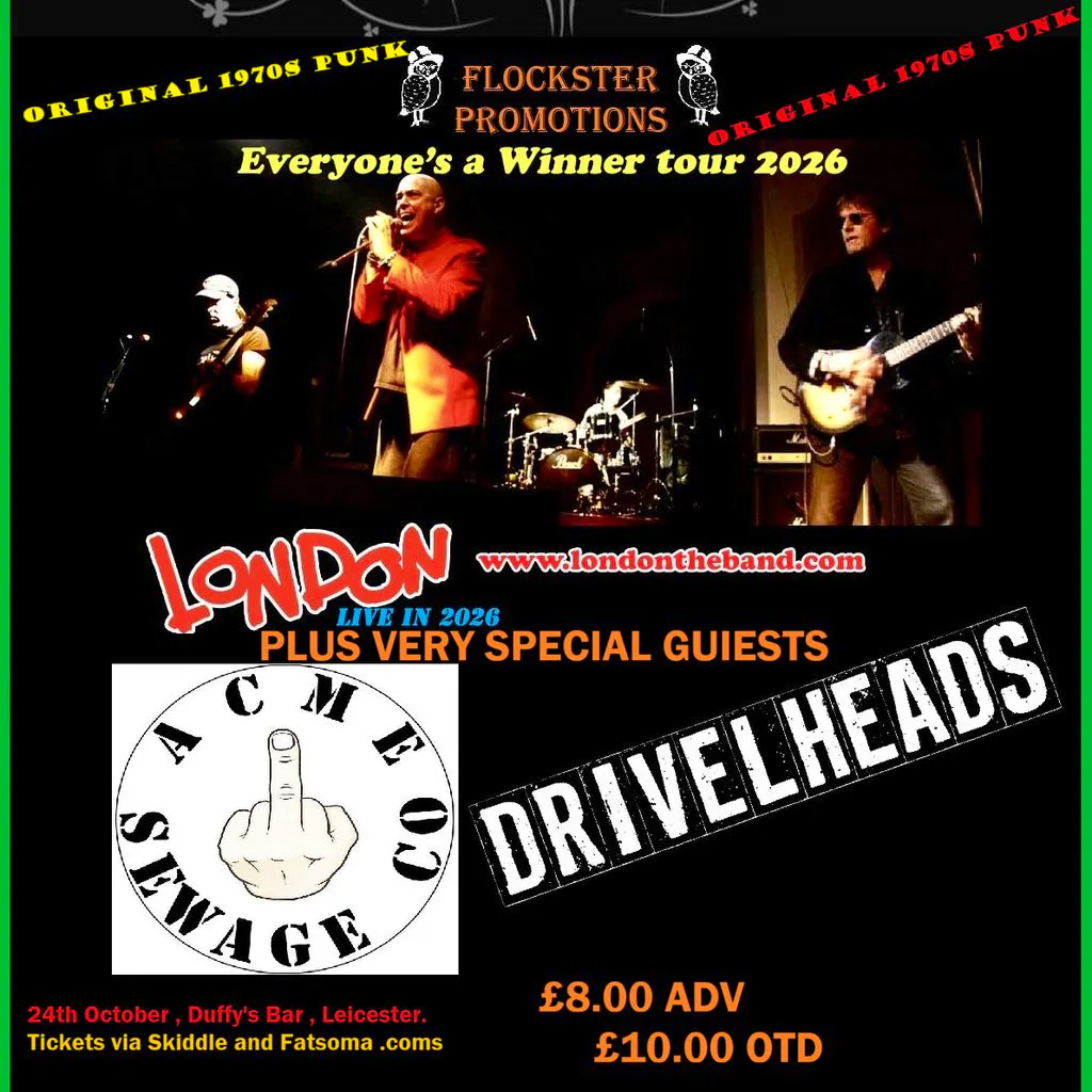 London , Acme Sewage Co , Drivelheads at Duffys Bar, Leicester