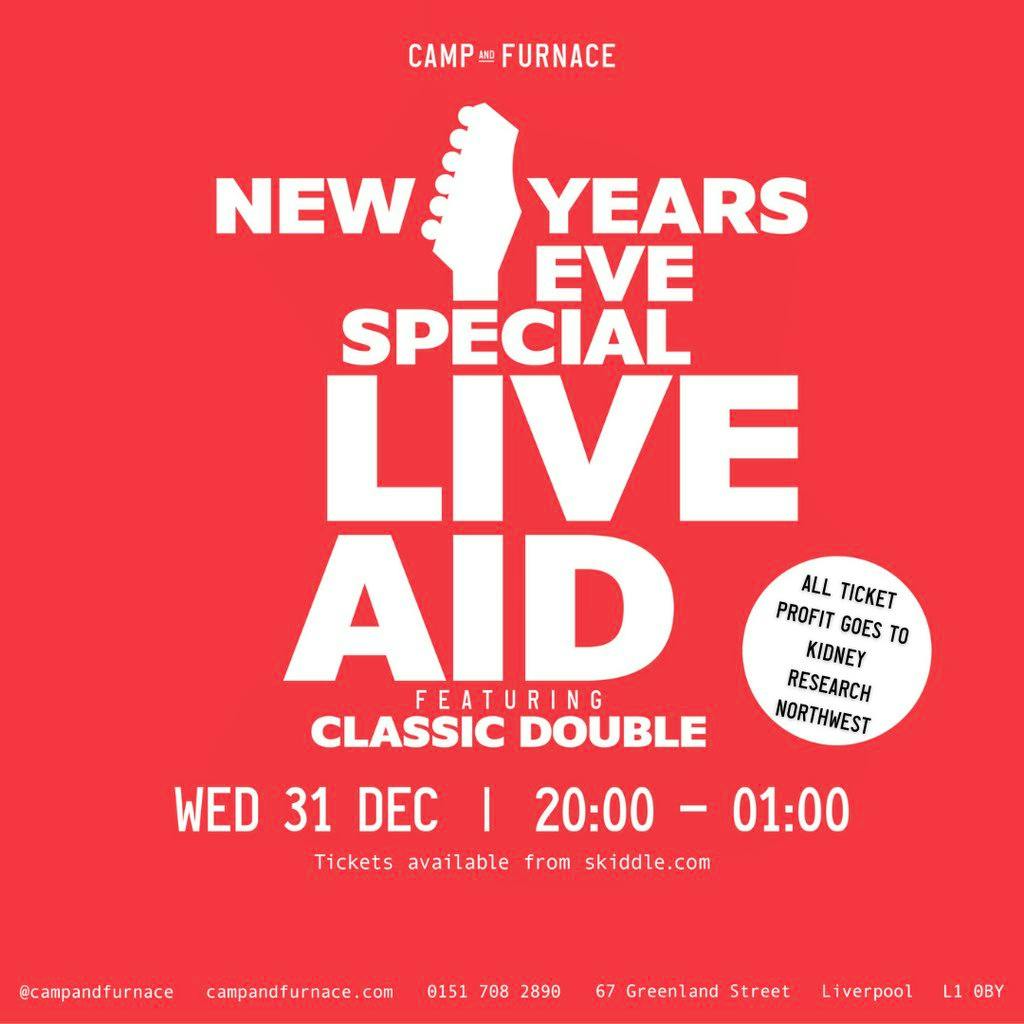 Live Aid / Band Aid NYE performed by The Classic Double Band at Camp And Furnace
