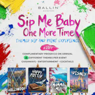 Sip Me Baby One More Time - Themed Sip & Paint Experience at BALLIN' Maidstone